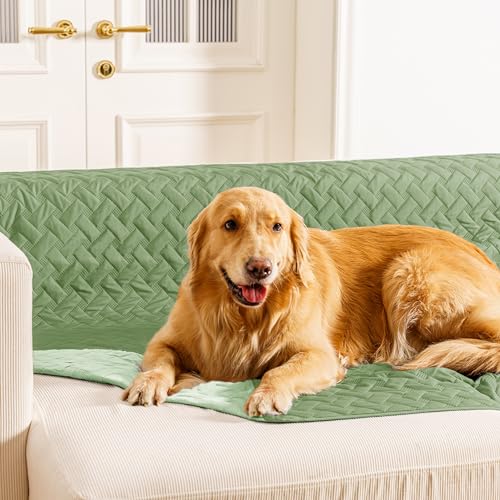 gogobunny 100% Double Sided Waterproof Dog Blanket Soft Pet Bed Cover Reversible Protect Furniture Couch Sofa Car for Puppy Cat Kids (Dark Green/Light Green, 30x70 Inch (Pack of 1)) - color: Dark Green/Light Green, size: 30x70 Inch (Pack of 1)