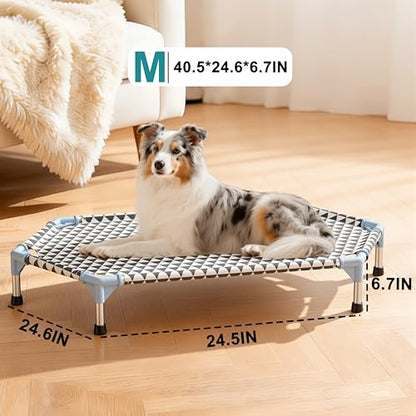 Kuntrust Elevated Outdoor Dog Bed (6 Sided Medium, Triangle) - size: 6 sided Medium