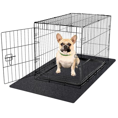 Kennel Pad Dog Crate Mat Liner, Absorbs Urine, Waterproof, Non-Slip, Washable Puppy Pee Pad for Kennel Training - Under Pet Cage to Protect Floors, Thin Cut to Fit Design (36" x 24" - 1 Pack) - size: 24" x 36" - 1 Pack