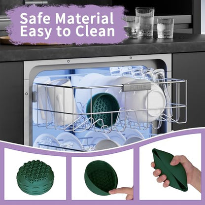 Deep Green Slow Feeder Dog Bowl for Large Breed & Puppies - Prevents Bloat & Improves Digestion - Non-Slip Dog Puzzle Toy with Suction, Made of Food-Grade Silicone(Only for Small Dogs) - color: Deep Green