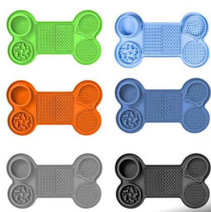 Black Pet Feeding Mat for Dogs and Cats,Silicone Dog Dish Food Mats, Puppy Pad Tray,Absorbent Dog and cat, Mats to Prevent Food and Water Overflow,Suitable Non Slip pet Dog cat Bowl placetmat
