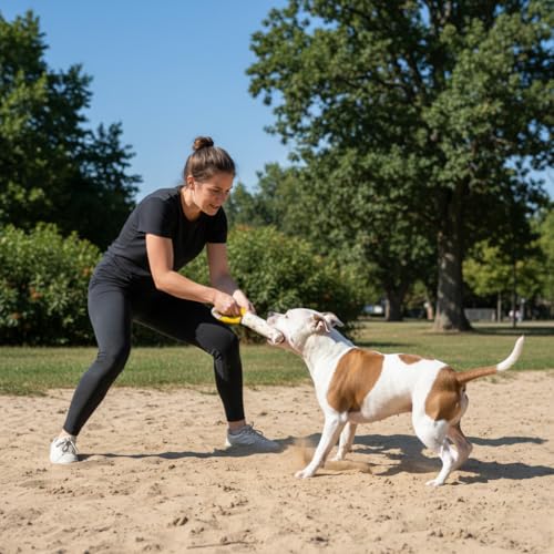 OllyDog Tugger | Durable Dog Tug Toy | Recycled | Tough Dog Bite Pillow | Handle | Interactive Pull Toy | Fetch & Training (Terrazzo) - color: Terrazzo