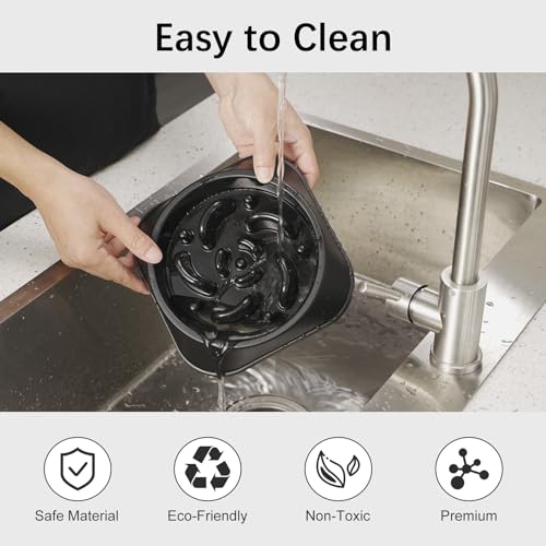 MateeyLife Slow Feeder Dog Bowls, Anti-Choking Puzzle Dog Food Bowls, Anti-Slip Interactive Feeding Slow Down Eating, Bloat Stop Maze Dishes for Medium Large Breeds Black - color: H-Black, size: Medium