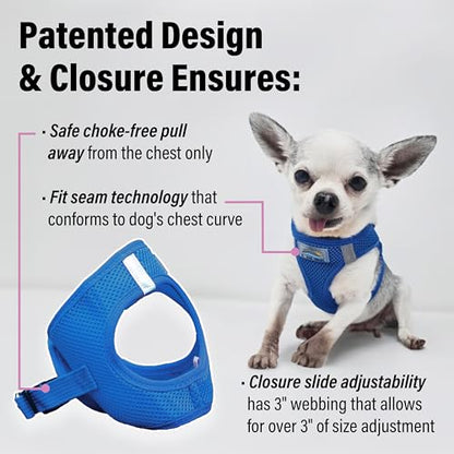 Doggie Design Dog Harness - No Choke Dog Harness, Dog Vest, Mesh Polyester, Pet Harness, Simple Step in and Go Design, Harness for Dog - Cobalt Blue, XS - color: Cobalt Blue, size: X-Small