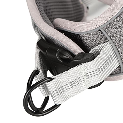 Adjustable No Pull Dog Harness, Reflective Vest Harness for Medium Large Dogs, Padded Chest and Back Support with Quick Lock Buckle, Outdoor Walking Harness for Night (M) - size: M