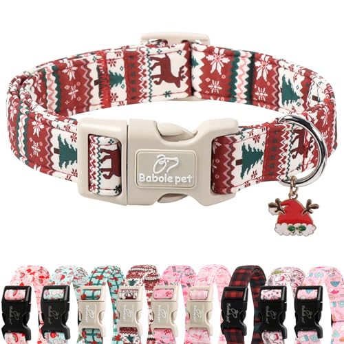 Christmas Dog Collar for Puppy Small Dogs - Cute Fair Isle Style Christmas Collars for Dogs, Soft Adjustable Winter Holiday Dog Collars with Quick Release Buckle XS - color: Fair Isle Style, size: XS