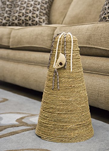Petlinks Claw Cone Seagrass Cat Scratcher, Catnip Included - Tan, One Size - color: Claw Cone