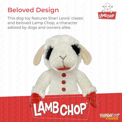 Multipet Standing Lamb Chop 13" Dog Toy - size: 13" Standing, style: White