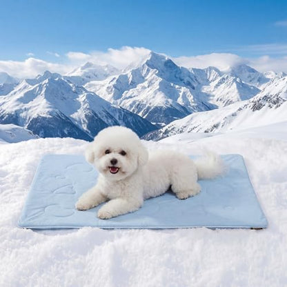 ZOMISIA Cooling Blanket for Small Dogs - High Cold Washable Cat Blanket, Travel Soft Pet Summer Essentials, Blue, 25"x35" - color: Blue, size: S(25x35")