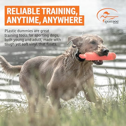 SportDOG Orange Plastic Dummies - Durable Soft Plastic Retriever & Hunting Bumper Training Accessory - Non-Toxic Weatherproof Material - High-Visibility Color