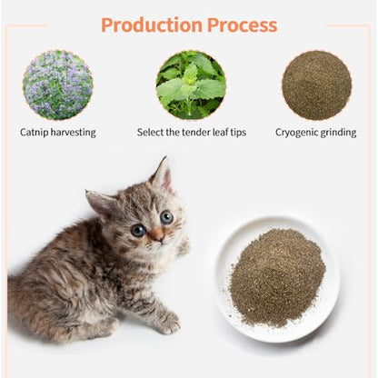 Premium Catnip for Cats & Kittens – Cold-Processed, High Potency Nepetalactone, 100% Pure Organic Leaf-Only Catnip for Toys, Scratchers, Refills, Stimulates Play & Protects Furniture - 15g - size: 15g