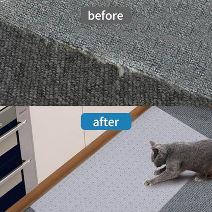 2PCS 3.6 Feet Cat Carpet Protector, Non-Slip Carpet Protector for Pets，Carpet Scratch Stopper from Scratching Carpet at Doorway - size: 3.6FT-2PC