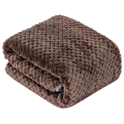 DG-Eagle Grey Plush Fleece Receiving Blanket for Dog, Cat, Couch, Travel - Warm, Soft, 24" x 32" - color: Dg-eagle Grey, size: Blanket (24" x 32")