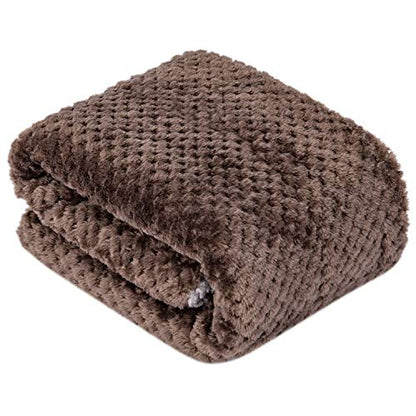 DG-Eagle Grey Plush Fleece Receiving Blanket for Dog, Cat, Couch, Travel - Warm, Soft, 24" x 32" - color: Dg-eagle Grey, size: Blanket (24" x 32")