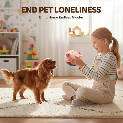 Interactive Dog Toys, 2026 New Active Moving Squeaky Dog Ball with Talking Sound, Rechargeable Washable Plush Toy (2PCS) - color: 2PCS