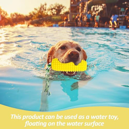 Dog Chew Corn Toy,for Aggressive Chewers Small Medium Large Breed,Interactive Squeaky Dog Tooth Cleaning Tool Water Float Toy,Suitable for Small,Medium and Large Dogs