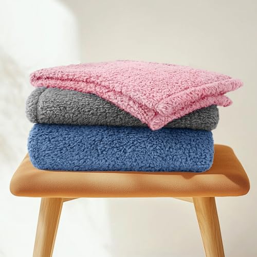 Luciphia Premium Fleece Dog Puppy Blanket Soft Pet Sherpa Calming Cat Blanket Throw for Small Medium Dog Cat(Grey,30x20 inches) - color: Grey, size: 30x20 inches