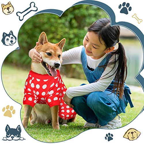 3 Pieces Dog Pajamas Puppy Soft Pets Clothes Dog Jumpsuit for Small Medium Large Pets Cute Apparel Bodysuits for Girl and Boy, 3 Styles(L Fits 7.7-9.9 lbs) - size: L Fits 7.7-9.9 lbs
