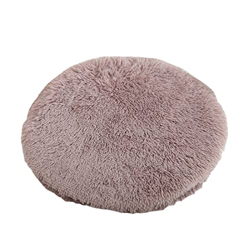 RICHRAIN Plush Cat Dog Cushion,Round Pet Warm Mat, PP Cotton Soft and Comfortable for Living Room (M, 47 cm, Coffee) - color: Coffee, size: M 47CM