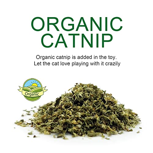 TTcat Organic Catnip Pillow for Indoor Cat and Kitten,Cat Crinkle Kicker Toy Chew Toy,Yellow - color: Yellow Cat