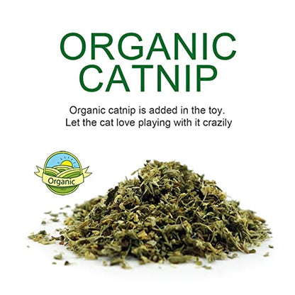 TTcat Organic Catnip Pillow for Indoor Cat and Kitten,Cat Crinkle Kicker Toy Chew Toy,Yellow - color: Yellow Cat