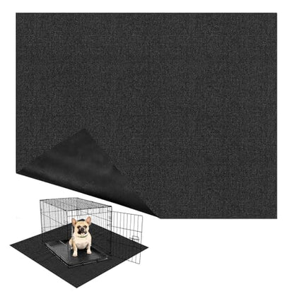 46" X 60" X 0.23'' Mat for Under Dog Crate, Non-Slip Rubber Kennel Mat for Crate to Protect Floors Extra Large Washable Absorbs Urine Dog Playpen Mat (60" X 46")