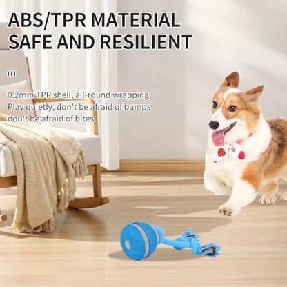Interactive Dog Toys Dog Ball,Automatic Rolling and Bouncing Moving Dog Toy,Squeaky Rolling Balls with Flashing Light,USB Rechargeable Chew Toys for Puppy Small Dogs, Pet Ball to Keep Them Busy - color: Blue