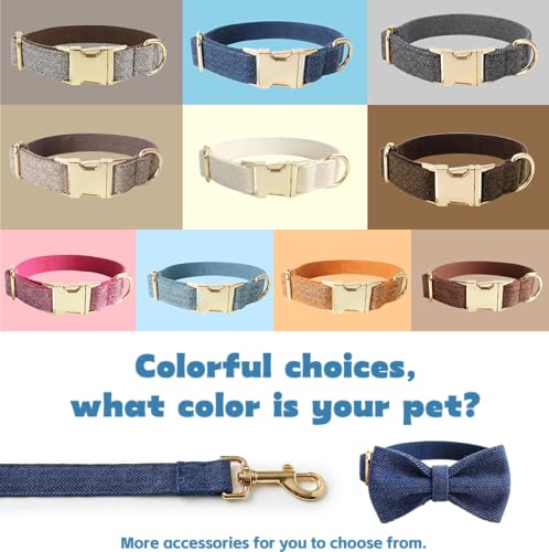 Personalized Polyester Dog Collar with Name and Phone Number, Customizable Laser-Engraved Collar with Metal Quick Release Buckle for Dogs - color: Multicolor