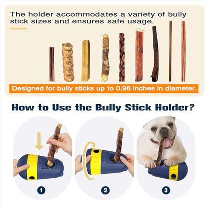 2-in-1 Dog Bully Stick Holder & Treat Dispenser Toy for Medium/Small Dogs