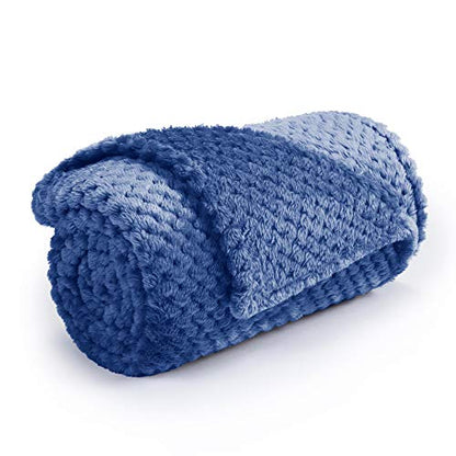 Dog Blanket,Soft Fuzzy Blankets for Puppy, Small,Medium,Large,X-Large Premium Fluffy Blankets Plush Fleece Throw Dog Bed, Couch, Sofa, Reversible Travel Warm Covers - color: Blue, size: S（24x32 inches）