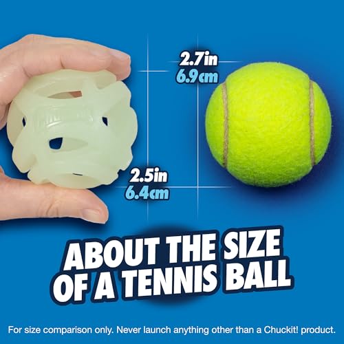 Chuckit! Air Glow Fetch Ball Dog Toy, Medium (2.5 Inch) Pack of 2, for Breeds 20-60 lbs - size: Medium