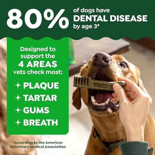 Greenies Veterinarian-Recommended Adult Natural Dental Dog Treats Large Size, Dog Dental Chews, Original Flavor, 54 oz. Pack, 34 Count - size: 34 Count (Pack of 1)