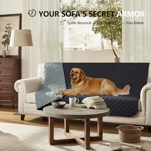 gogobunny 100% Double Sided Waterproof Dog Blanket Soft Pet Bed Cover Reversible Protect Furniture Couch Sofa Car for Puppy Cat (Dark Charcoal/Light Charcoal, 30x30 Inch (Pack of 1)) - color: Dark Charcoal/Light Charcoal, size: 30x30 Inch (Pack of 1)