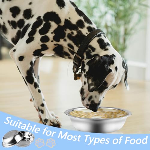 12 Pcs Stainless Steel Dog Bowls, 48 oz (6 Cups) Metal Dog Bowl Suitable for Medium to Large Dogs and Cats for Food or Water, Dishwasher Safe