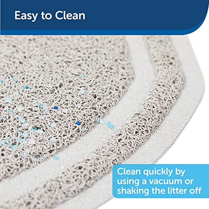 PetSafe Anti-Tracking Litter Mat - Traps Crystal and Clay Clumping Cat Litter - Durable Mesh Material - Easy to Clean Mat - Compatible with All Cat Litter Boxes - Small Size - size: Small