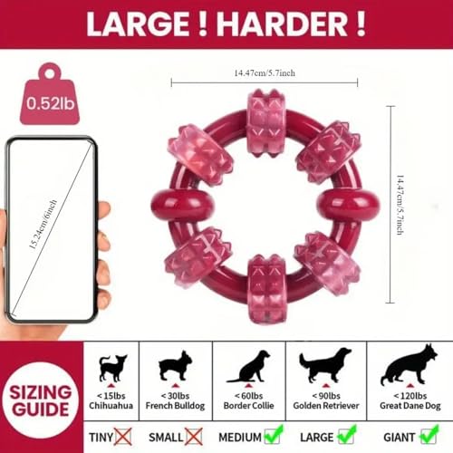 Durable Dog Chew Toy for Aggressive Chewers,Indestructible Dog Toy,Dog chew Toys,Tough Nylon Toy for Large Dogs,Helps Reduce Boredom and Supports Dental Hygiene