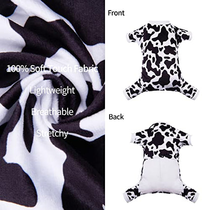 CuteBone Dog Pajamas Costumes Fleece Pet Clothes Puppy Onesie Winter Holiday Cute Cat Jammies Keep Your Pet Warm in the Cold Weather P222XS - color: A07-Cow, size: X-Small