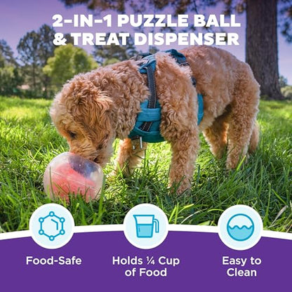 Outward Hound Nina Ottosson Topsy Treat Ball Dog Puzzle Interactive Treat Puzzle Dog Enrichment Dog Toy, Level 1 Beginner, Orange - color: Blue