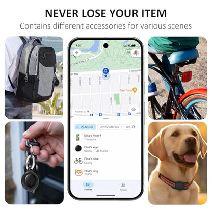 Cat Tracker Works with Android - GPS Pet Collar for Cats | No Monthly Fee | Waterproof | Replaceable Battery | Anti-Lost, Android GPS Tracker Tag, Bluetooth Smart Item Finders