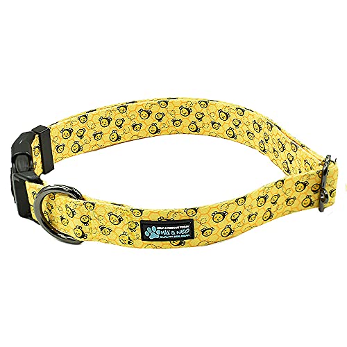 Max and Neo Patterned NEO Dog Collar - We Donate a Collar to a Dog Rescue for Every Collar Sold (Small, Bees) - color: Bees, size: Small