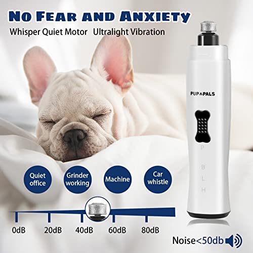 Dog Nail Grinder with 5 LED Shadow Free Light, Dog Nail Trimmer Protect Pet Paws from Over Grinding with 2 Speed Super Power Motor for Small, Medium and Large Dogs & Cats Paws Grooming - color: Grinder