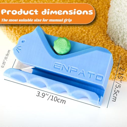 Cardboard Cutter for Cat Scratchers with 10pcs Blade,3D Printed Card Board Cutter Kids DIY Cat Scratchers Cardboard Strip Tool Machine for Cat Lovers (Light Blue) - color: Light Blue