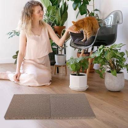 2pcs Replaceable Cat Scratcher Cardboard Refill High-Density Corrugated Cat Scratch Mat 29x20x3cm for Claw Grinding and Play