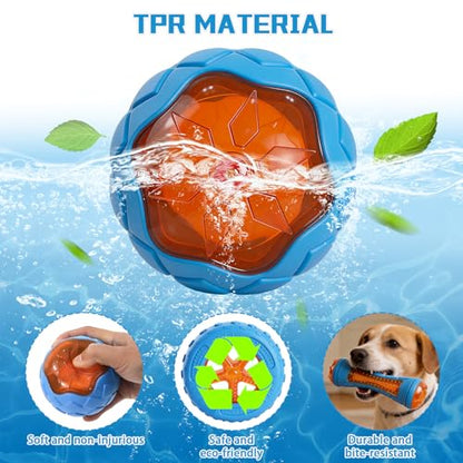 3 Pcs Dog Pool Floating Toys,TPR Bite Resistant Squeaky Dog Water Toy for Medium Large Dog,Interactive Dog Toys for Throwing Fetching,for Summer Outdoor Lake Beach Training Playing with storage bag