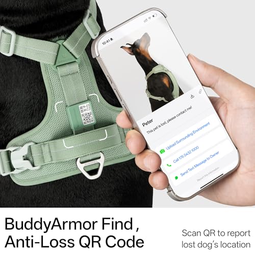 All-Weather No Pull Dog Harness Reflective Vest Harness QR Code Anti-Lost Adjustable Quick-Release Buckle Soft Padded Breathable Harness for Large Dogs (Light-Burgundy, XL) - color: Light-Burgundy, size: XL