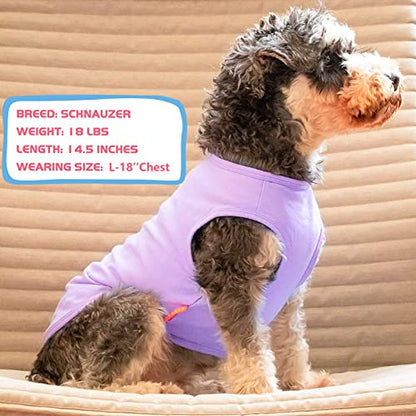 KYEESE 2Pack Dog Shirt, Soft Striped Dogs T Shirts, Lightweight Doggie Tank Top Cat Clothes, Sleeveless Dog Shirt for Small Dogs, Stretchy Pet Vest, Purple+Blue Striped, Small - color: 04# 2Pack (Purple+Purple Striped), size: Small (4-7lbs)