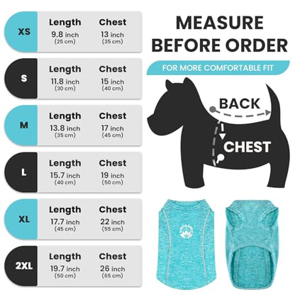 PETCARE Sun Protection Dog Shirts for Small Dogs Quick Dry Soft Stretchy Dog T-Shirts with Reflective Label Tank Top Sleeveless Vest Pet Clothes, Athletic Fabric, Blue, XS (Chest 13" Length 9.8") - color: Blue, size: XS ( Suggest 2-5 lbs)