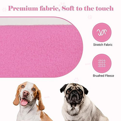 Dog Sweaters for Small Dogs Dog Hoodie Pet Sweater Solid Soft Brushed Fleece Pet Clothes Hoodie Sweatshirt with Pocket(Pink-S) - color: Pink, size: Small