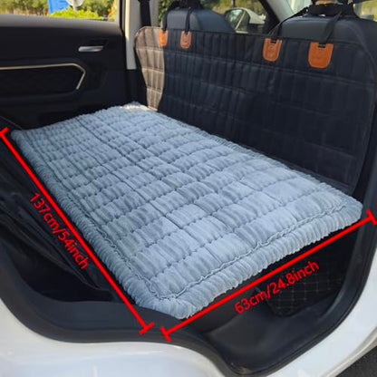 Dog Bed for Car, Backseat Pet Bed Mat, Dog Seat Cover for Car Back Seat, Non-Slip Travel Pet Mat, Fit for Backseat Extenders and Seat Covers (LightGray, 24.8x54inch) - color: LightGray