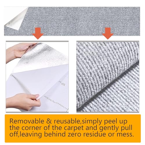 120"x15.8" cat Scratch Furniture Protector Keep Couch Sofa Protection Anti Claws Corner Wall Scratcher Post sisal Scratching mat Carpet pad Cover Fabric Tree Guards remnants (Light Grey)